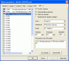 Datahosting na serveru - parametrizace