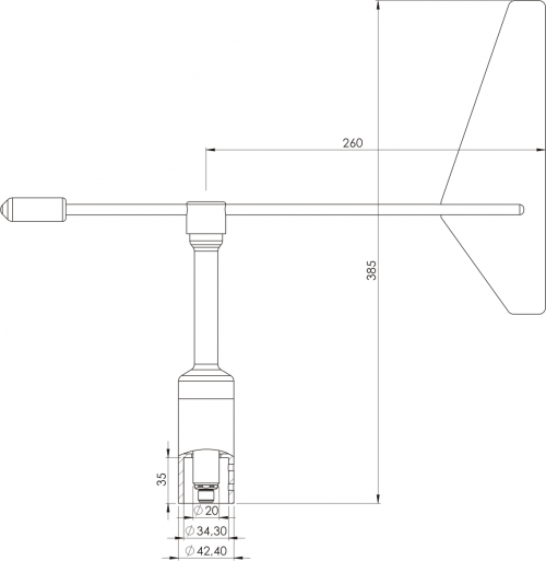 WD360 - směrovka pro měření  směru větru