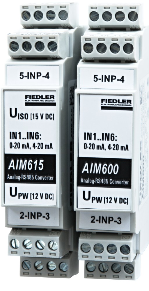 AIM600, AIM615 převodníky 4-20 mA, 0-20 mA / RS485